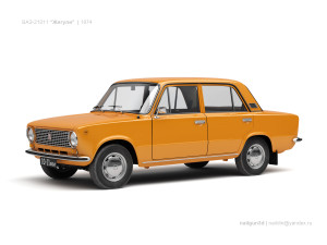 vaz-21011 zhiguli 1974 lada 3D 모델
