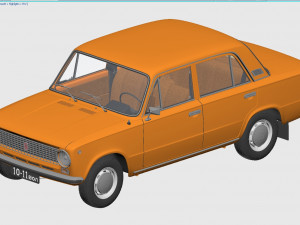 vaz-21011 zhiguli 1974 lada 3D 모델
