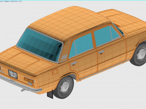 vaz-21011 zhiguli 1974 lada 3D 모델