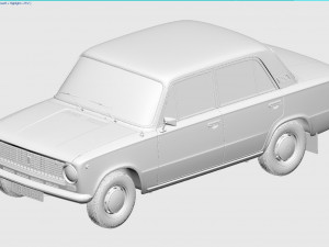 vaz-21011 zhiguli 1974 lada 3D 모델