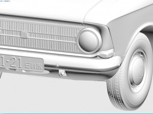 izh moskvitch-412 ie 1967 Model 3D