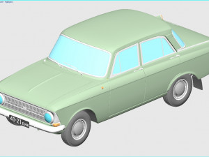 izh moskvitch-412 ie 1967 Model 3D