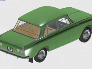 izh moskvitch-412 ie 1967 Model 3D
