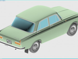 izh moskvitch-412 ie 1967 Model 3D