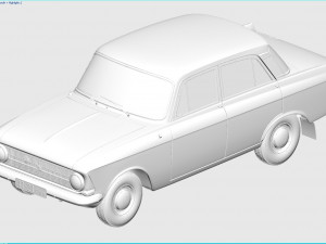 izh moskvitch-412 ie 1967 Model 3D