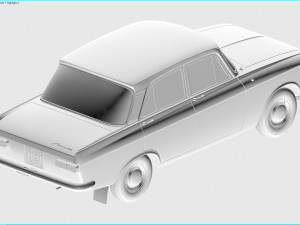 izh moskvitch-412 ie 1967 Model 3D