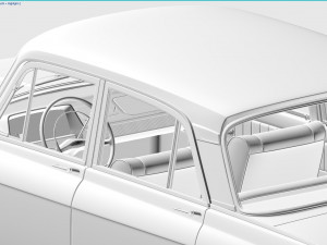 izh moskvitch-412 ie 1967 Model 3D