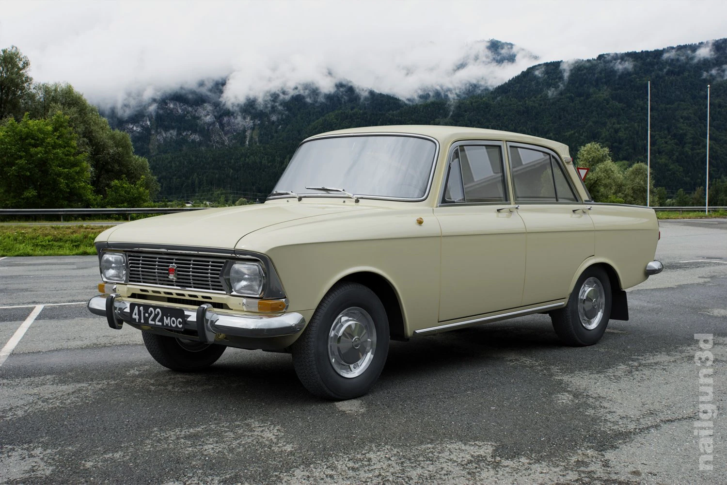 azlk moskvitch-412 ie 1972 3D Model .c4d .max .obj .3ds .fbx .stl .blend