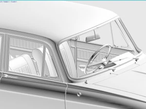 azlk moskvitch-412 ie 1972 3D Model
