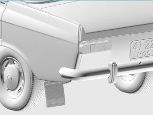 azlk moskvitch-412 ie 1972 3D Model