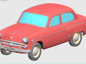 mzma moskvitch-407 1959 Modelo 3D