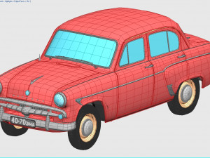mzma moskvitch-407 1959 Modelo 3D