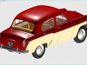 mzma moskvitch-407 1959 Modelo 3D