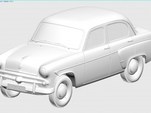mzma moskvitch-407 1959 Modelo 3D