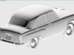 mzma moskvitch-407 1959 Modelo 3D