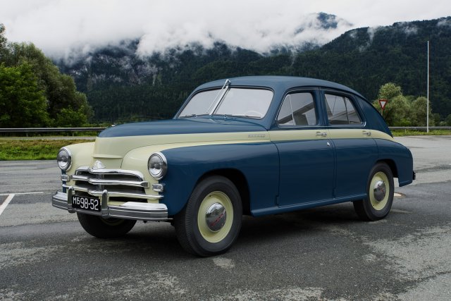 gaz-m20v pobeda 1955 3D Model .c4d .max .obj .3ds .fbx .stl .blend 
