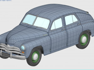 gaz-m20v pobeda 1955 3D Model