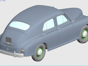 gaz-m20v pobeda 1955 3D Model