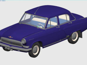 gaz-21 volga 1962 3D Model