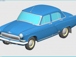 gaz-21 volga 1962 3Dモデル