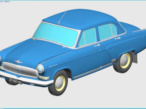 gaz-21 volga 1962 3D Model