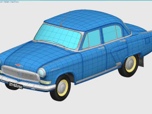 gaz-21 volga 1962 3D Model