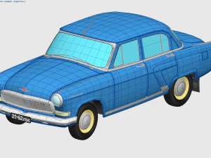 gaz-21 volga 1962 3D Model