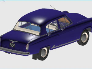 gaz-21 volga 1962 3D Model
