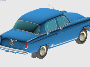 gaz-21 volga 1962 3D Model