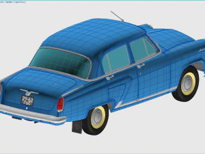 gaz-21 volga 1962 3D Model