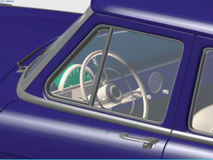 gaz-21 volga 1962 3D Model