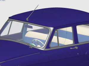 gaz-21 volga 1962 3D Model