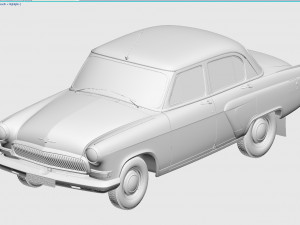 gaz-21 volga 1962 3Dモデル