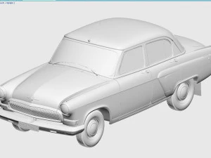 gaz-21 volga 1962 3D Model