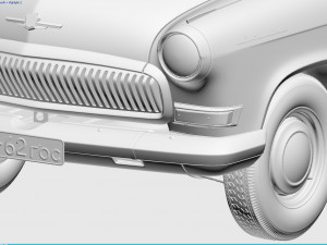gaz-21 volga 1962 3Dモデル
