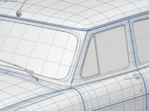 gaz-21 volga 1962 3D Model