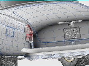 gaz-21 volga 1962 3Dモデル
