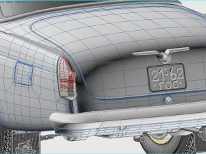 gaz-21 volga 1962 3D Model