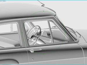 gaz-21 volga 1962 3D Model