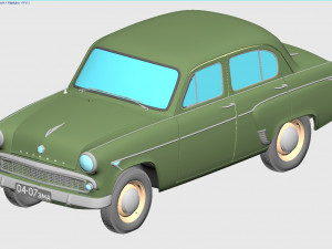 mzma moskvitch-407 1962 3D 모델