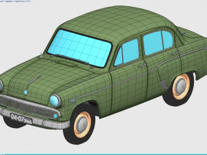 mzma moskvitch-407 1962 3D 모델