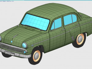 mzma moskvitch-407 1962 3D 모델