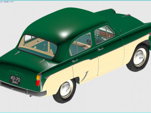 mzma moskvitch-407 1962 3D 모델