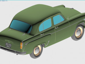 mzma moskvitch-407 1962 3D 모델