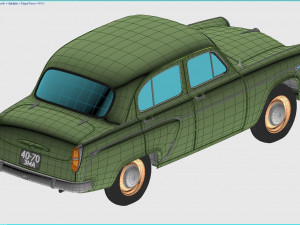 mzma moskvitch-407 1962 3D 모델