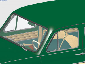 mzma moskvitch-407 1962 3D 모델