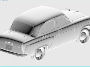 mzma moskvitch-407 1962 3D 모델