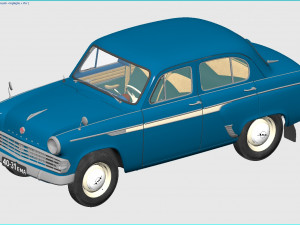 mzma moskvitch-403 ie 1963 3D Model