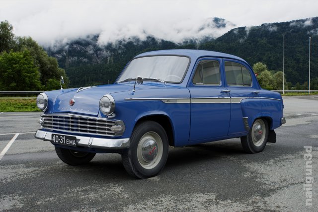 mzma moskvitch-403 ie 1963 3D Model .c4d .max .obj .3ds .fbx .stl .blend 