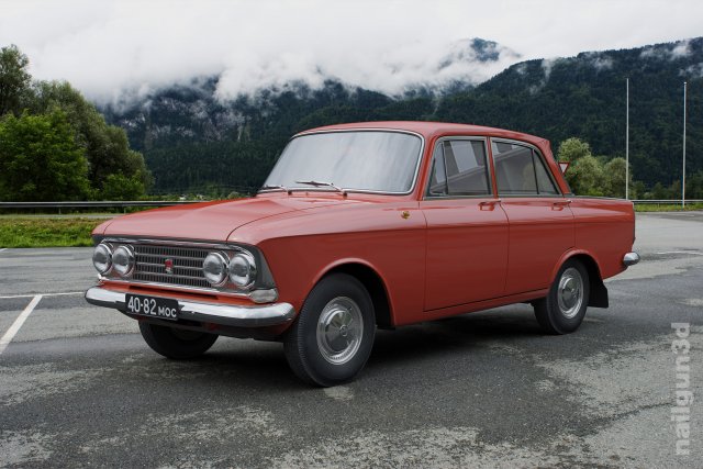 mzma moskvitch-408 e 1964 Model 3D .c4d .max .obj .3ds .fbx .stl .blend 